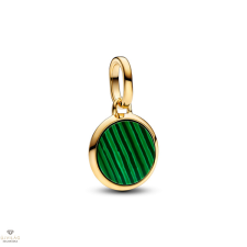 Pandora Me 14k aranyozott zöld gravírozható mini medál charm - 763389C01 medál