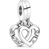 Pandora Moments 799538C01 Testvéri összetartás dupla függő charm (Ag925/1000, 3,6 g)