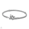 Pandora Moments Aszimmetrikus Csillag T-kapcsos Kígyólánc karkötő 18 cm - 592357C01-18