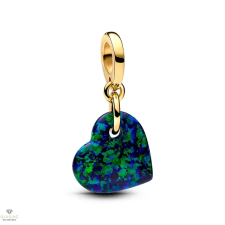 Pandora opálfényű kékes zöld szív függő charm - 763348C01 egyéb ékszer