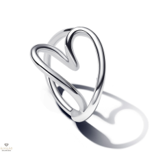 Pandora organikus formájú szív gyűrű 50-es méret - 193288C00-50 gyűrű