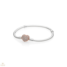 Pandora Rosé szív karkötő 20 cm - 586292CZ-20 karkötő