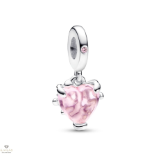 Pandora Rózsaszín családfa és szív charm - 792654C01 egyéb ékszer