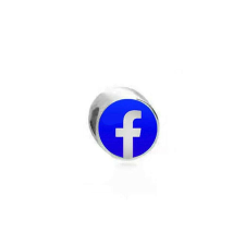 Pandora stílusú ezüst charm - Facebook logó medál