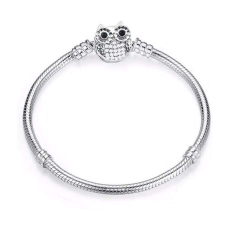 Pandora stílusú karlánc - bagoly- 21 cm karkötő