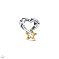 Pandora Szerencse csillag és szív charm - 763513C00 medál