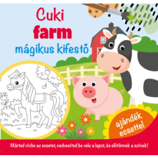 Pannon-Literatúra Kft. Cuki farm mágikus kifestő - ajándék ecsettel gyermek- és ifjúsági könyv