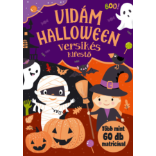 Pannon-Literatúra Kft. Vidám Halloween - Versikés kifestő - Több mint 60 db matricával gyermek- és ifjúsági könyv