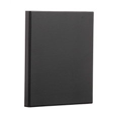 PANTA PLAST Gyűrűs könyv, panorámás, 4 gyűrű, 25 mm, A4, PP/karton, , fekete mappa