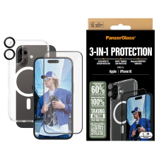 PanzerGlass 3-in-1 Protection Bundle for iPhone 16 B1291+2861+1283 tok és táska