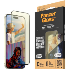PanzerGlass Apple iPhone 15 Plus üvegfólia - AntiBlue, tükröződésmentes + felhelyező keret mobiltelefon kellék
