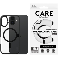 PanzerGlass CARE Apple iPhone 16 MagSafe Combat fekete/fekete nem sárguló tok (1357) tok és táska