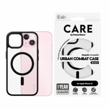PanzerGlass CARE by PanzerGlass Urban Combat MagSafe tok iPhone 15 - átlátszó fekete szegéllyel tok és táska