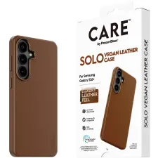 PanzerGlass CARE kryt Samsung Galaxy S26+ SOLO Qi hnědá veganská kůže tok és táska