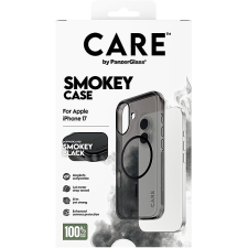 PanzerGlass CARE tok Apple iPhone 17-hez, Smokey, füstszínű/fekete, MagSafe tok és táska