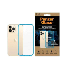 PanzerGlass ClearCase iPhone 13 Pro Max 6,7&quot; antibakteriális ütésálló türkízkék tok mobiltelefon kellék