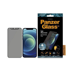 PanzerGlass E2E Super+ iPhone 12 Mini tokbarát antibakteriális mikrofraktúrás Privacy fekete kijelzővédő fólia mobiltelefon kellék