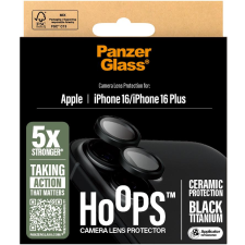 PanzerGlass HoOps Ceramic Apple iPhone 16/16 Plus fekete titán (1281) mobiltelefon kellék
