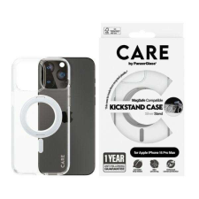 PanzerGlass Kickstand iPhone 15 Plus MagSafe Telefon tok kitámasztóval - Átlátszó / Ezüst tok és táska