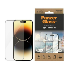 PanzerGlass Ultra-Wide Fit iPhone 14 Pro 6,1&quot; Antireflexiós antibakteriális Easy Aligner képernyővédő fólia mobiltelefon kellék