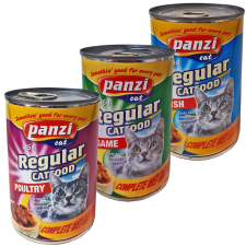 Panzi 415 g konzerv cicáknak marhás (24 db/- ) macskaeledel