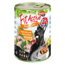 Panzi | FitActive | Felnőtt kutyáknak | Konzerv | Hús mix, alma és körte - 1240 g kutyaeledel