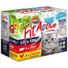  Panzi FitActive Fit-a-Box alutasakos eledel macskáknak (12 x 100 g) 1.2 kg macskaeledel