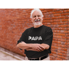  Papa horgászos fekete póló ajándéktárgy