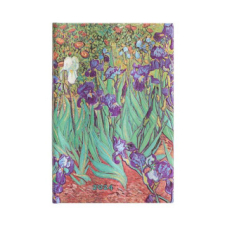  Paperblanks 2024 Van Gogh's Irises 12-Month Mini Horizontal Elastic Band Closure 160 Pg 100 GSM naptár, kalendárium