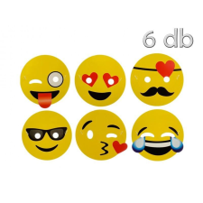  Papír álarc smiley 6db 18cm karácsonyi dekoráció