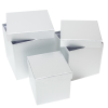  Papír doboz kocka exclusive ezüst 16-14-12cm 3db-os