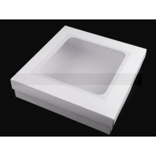  Papir doboz szalaggal fehér  - 4 db/csomag ajándéktárgy