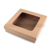  Papir doboz szalaggal natur  - 4 db/csomag