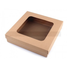  Papir doboz szalaggal natur  - 4 db/csomag ajándéktárgy