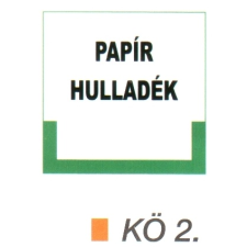  Papír hulladék kö 2. információs címke