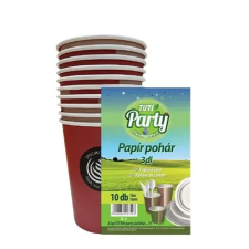  . Papír pohár, 3 dl, 10 db, "Tuti party" konyhai eszköz