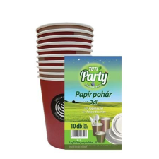 . Papír pohár, 3 dl, 10 db, "Tuti party" - KHT960 (5999886927523) konyhai eszköz