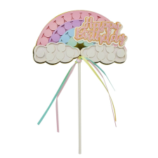  Papír torta dekoráció – POP-IT – Szivárvány party kellék