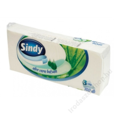 . Papír zsebkendő, 3 rétegű, 100 db, Sindy, aloe vera (KHHVP005) higiéniai papíráru