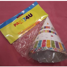  Papírcsákó Boldog születésnapot felirattal, 15 cm, 6 db party kellék