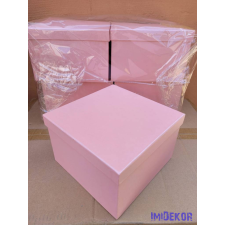  Papírdoboz kocka 20x20x13cm - Barackos Rózsaszín dekorációs kellék