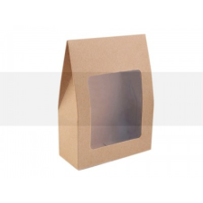  Papírdoboz natural ablakkal - 10 db/csomag ajándéktárgy