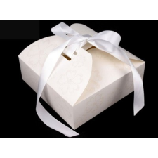  Papírdoboz szalaggal és csillámporral - 5 db/csomag party kellék