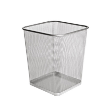  Papírkosár Forofis fémhálós 28x28x32 cm ezüst fémhálós tároló