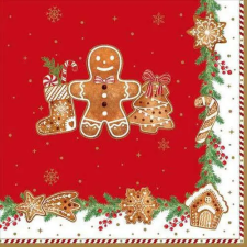  Papírszalvéta 33x33cm, 20db-os, Fancy Gingerbread papírárú, csomagoló és tárolóeszköz