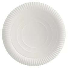 Papírtányér kerek fehér 33cm party kellék