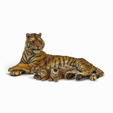 Papo Tigris figura 3 kölyökkel játékfigura