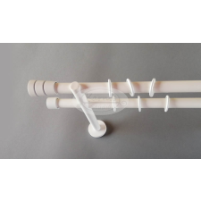  Paris fehér színű 2 rudas fém karnis szett - 19 mm (csöndesgyűrűs) karnis, függönyrúd