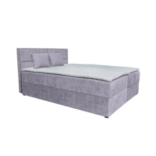 Parkbútor ARAMIS középszürke kárpitozott boxspring ágy 180*200 ágy és ágykellék