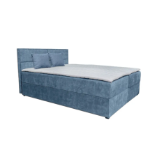 Parkbútor ARAMIS világoskék kárpitozott boxspring ágy 180*200 ágy és ágykellék